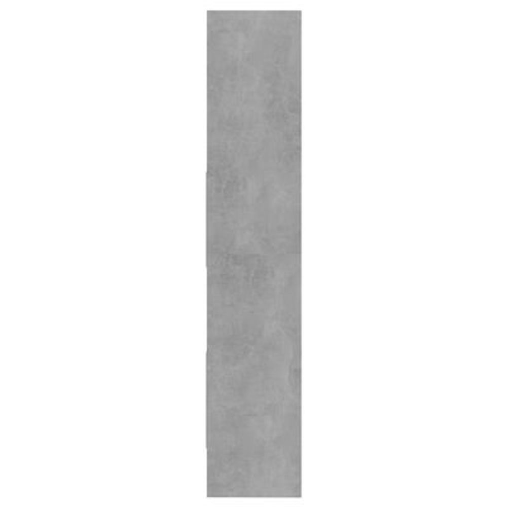 Bokhylle betonggrå 40x35x180 cm sponplate