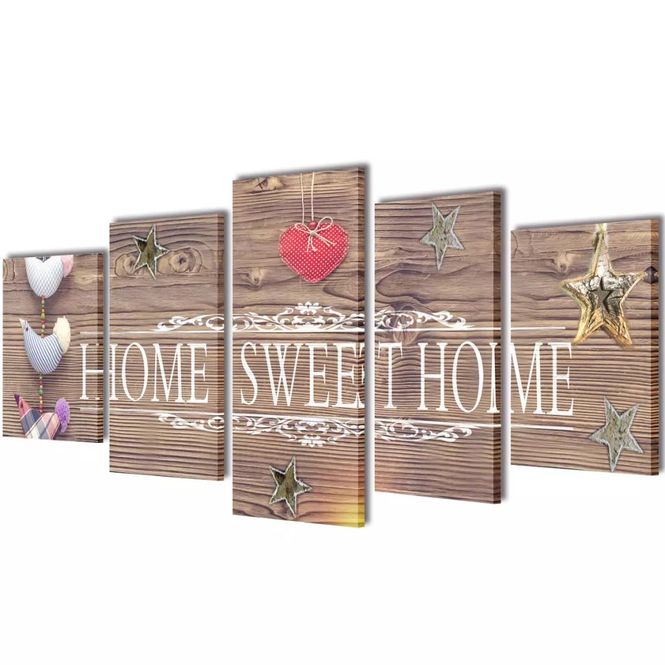 Hovedbilde Kanvas veggbilder 200 x 100 cm -  Home Sweet Home