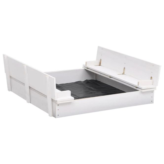 Hovedbilde Sandkasse gran hvit 95x90x15 cm