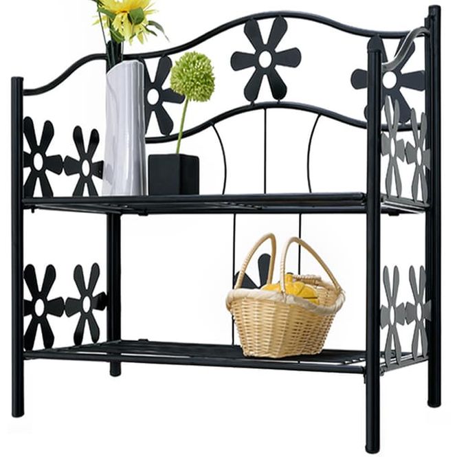 Hovedbilde Metallhylle matt svart - 50x60x30 cm