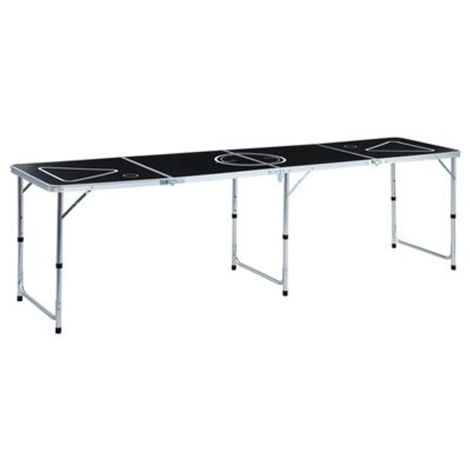 Hovedbilde Foldbart ølpongbord 240 cm sort