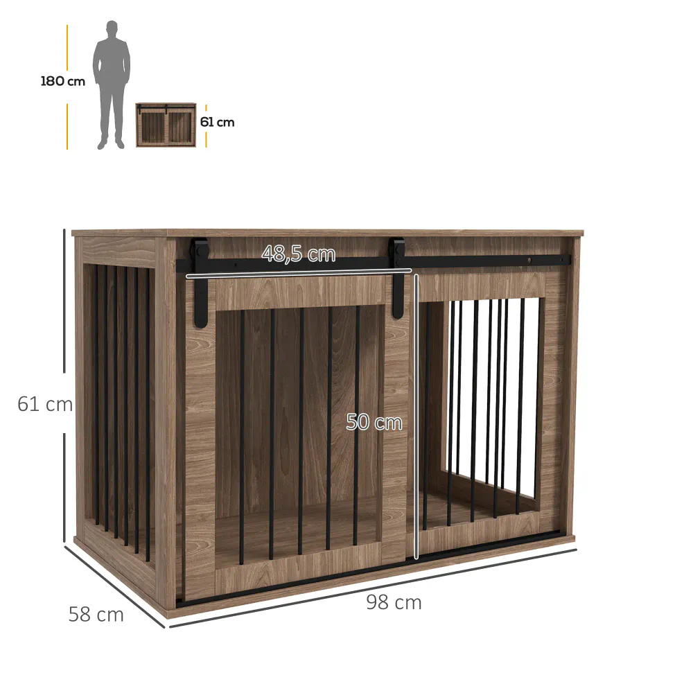 Hundebur med skyvedør og møbeldesign - fargevalg