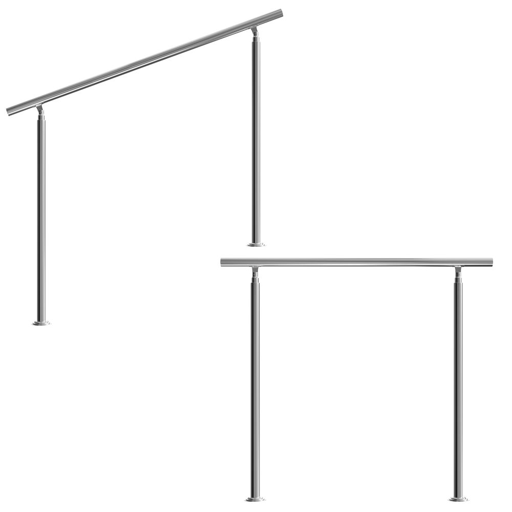 Trapperekkverk i edelstål 150cm
