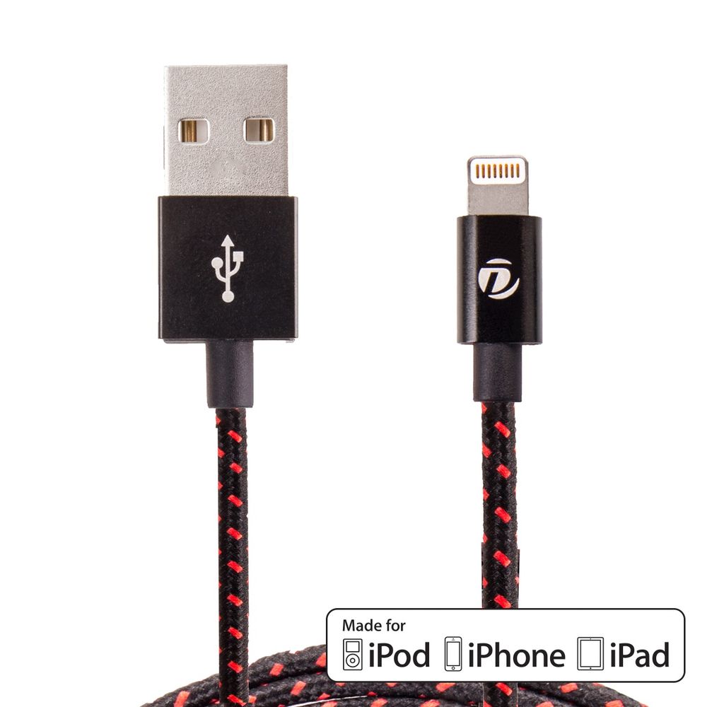 DRACOdesign Aluminium Lade/synkkabel 1m - Sort