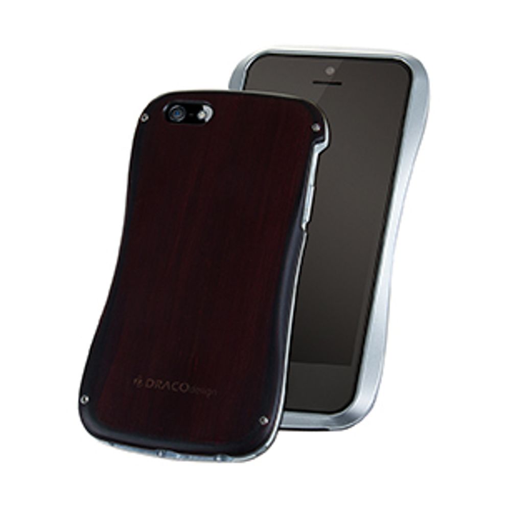 Draco Allure Wood Bumper for Iphone 5/5S – Wood/silver