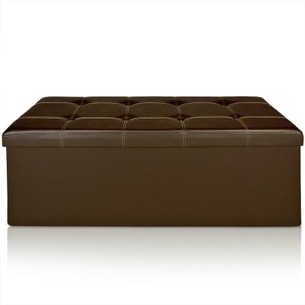Benk med oppbevaring 115 cm - brun