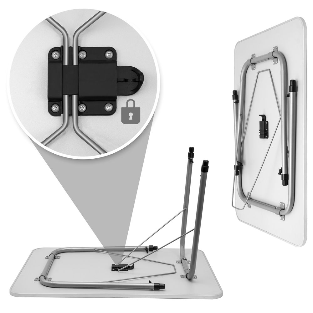 Campingbord aluminium 80x60x50 / 69cm - sammenleggbart