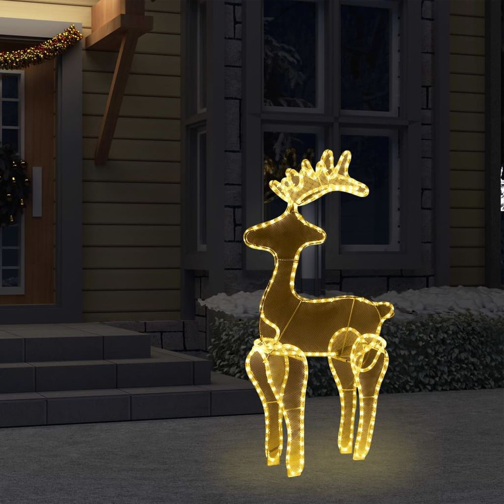 Reinsdyr julepynt med netting 306 LED - 60x24x89cm