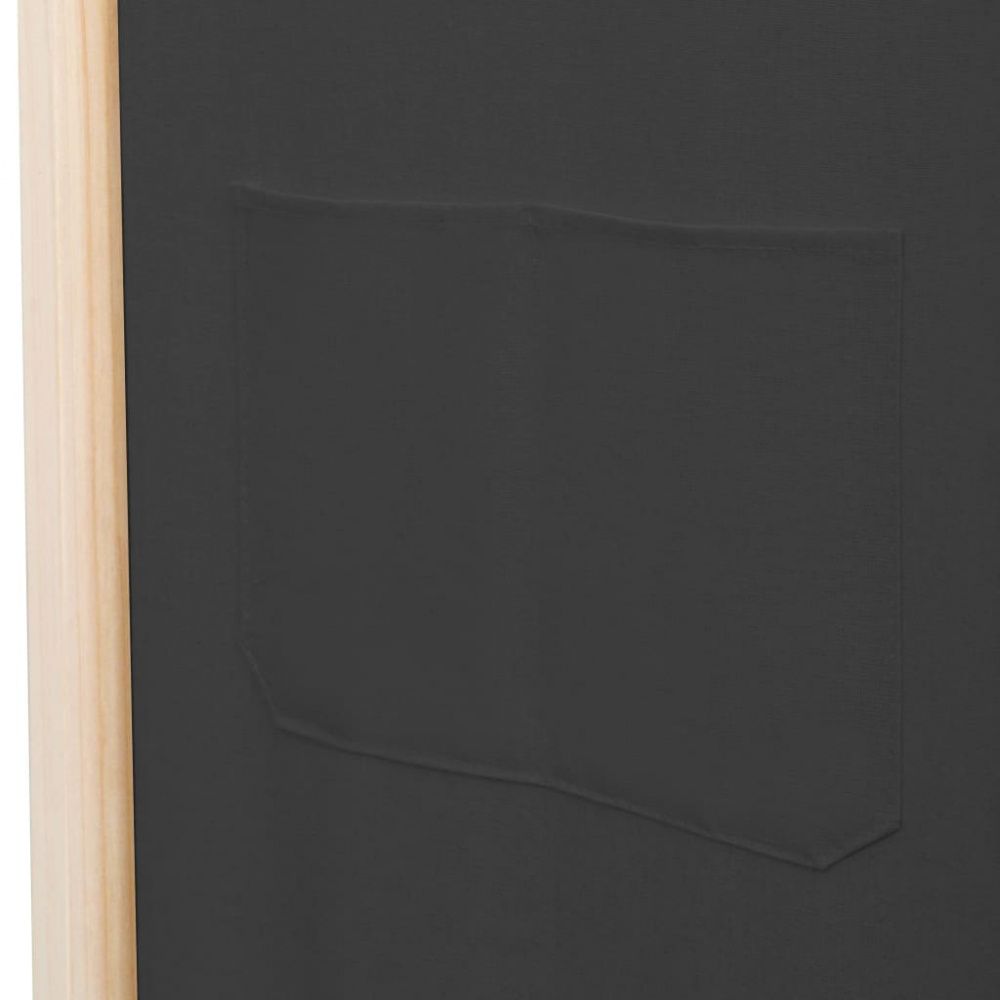 Romdeler 6 paneler 240x170x4 cm - stoff grå