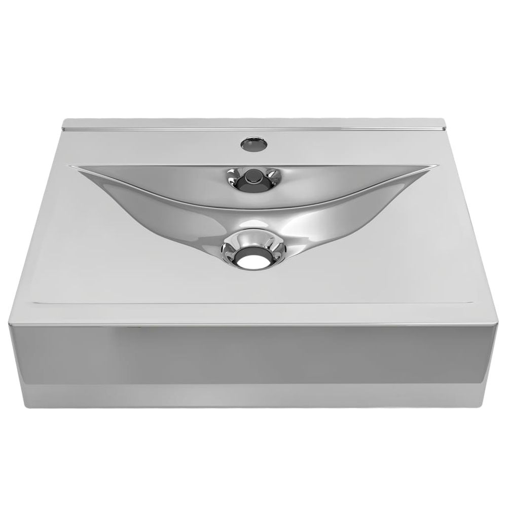 Vask 60x46x16 cm keramisk - sølv