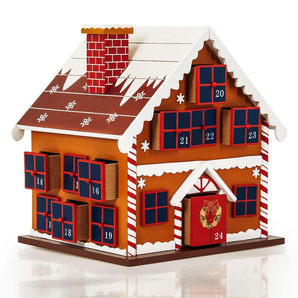 Adventskalender vinterhus MDF