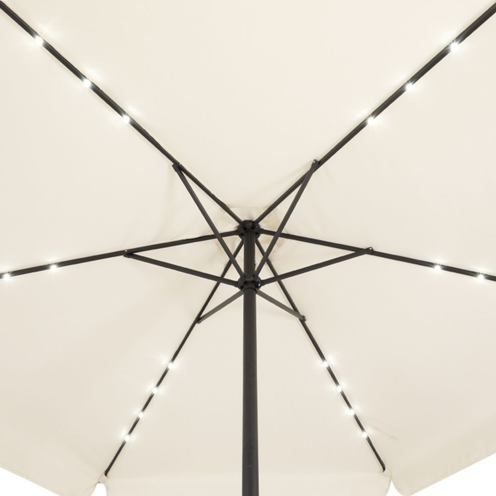 LED solcelleparasoll Athen Ø330 cm - fargevalg