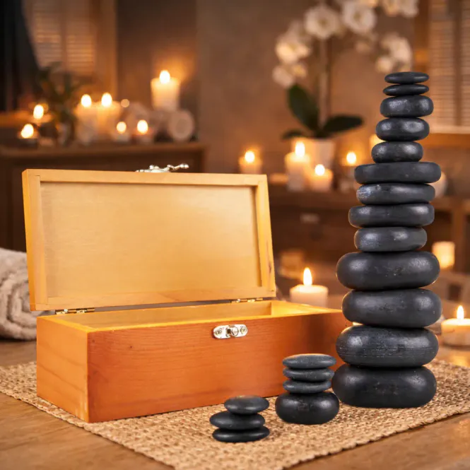 Hovedbilde Lava Massasje­steiner Basalt Stones – 20 stk ...