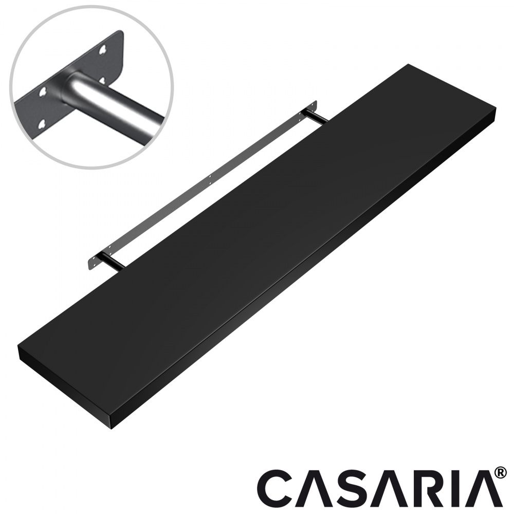 Vegghylle 90 cm - sort