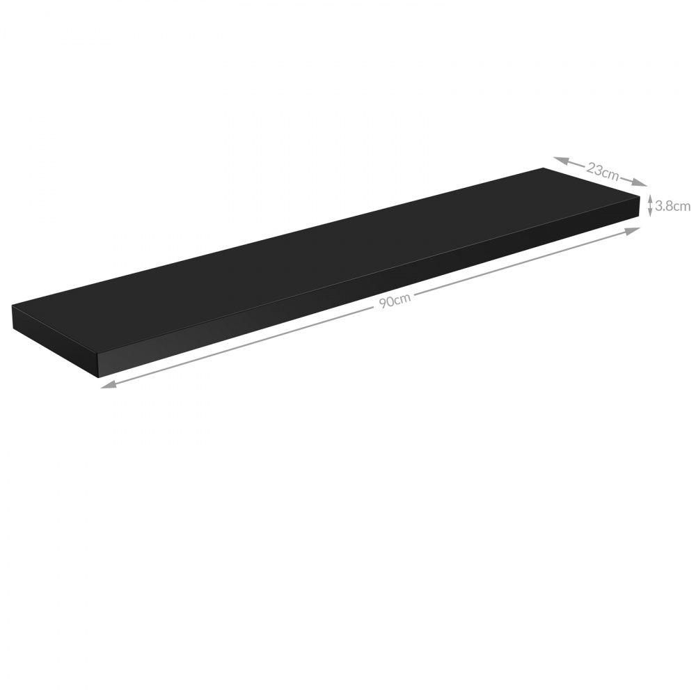 Vegghylle 90 cm - sort