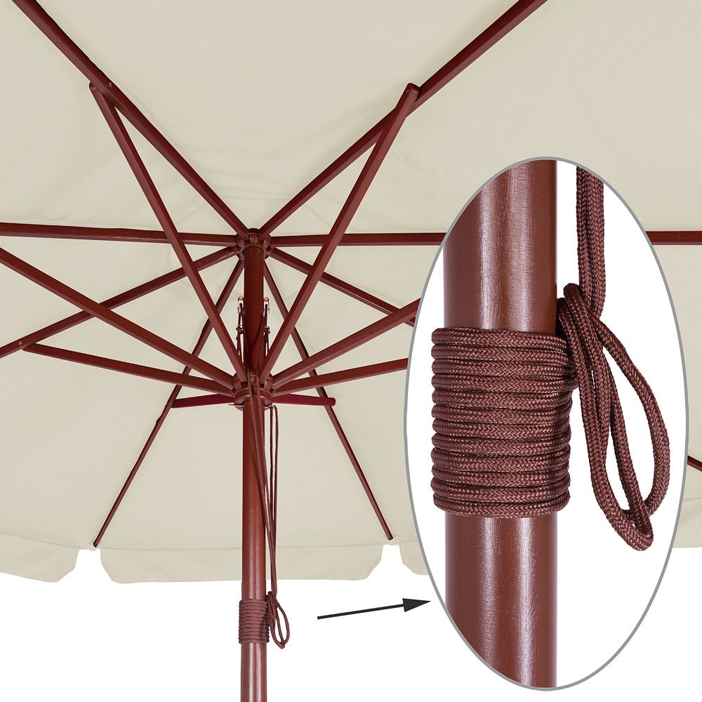 Treparasoll - Ø 330cm beige - UV-beskyttelse 40+