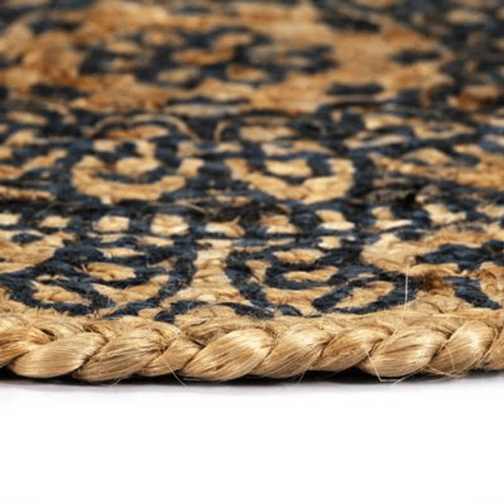Bordmatter 4 stk mørkeblå 38 cm rund jute