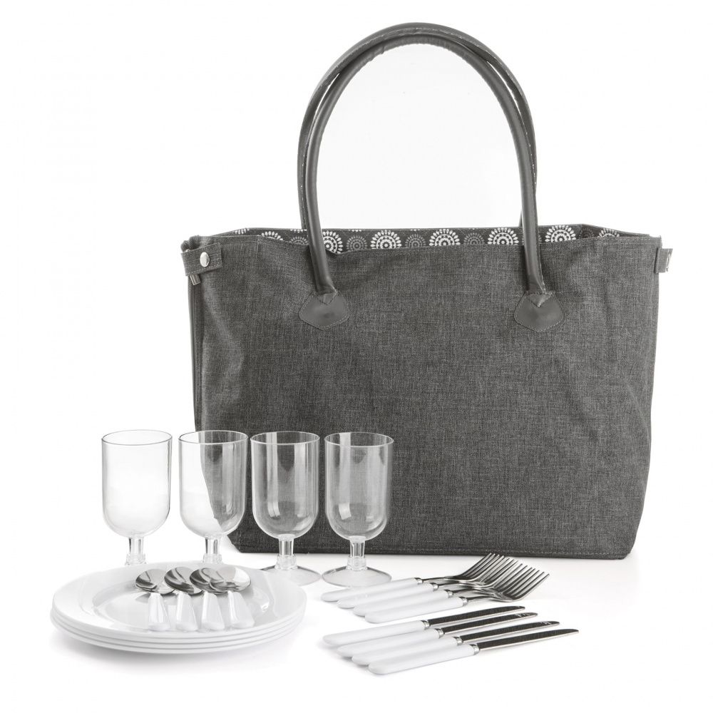 Piknikbag m/innhold utbrettbar