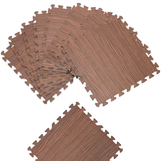 Hovedbilde EVA foam treningsmatter Brun tre