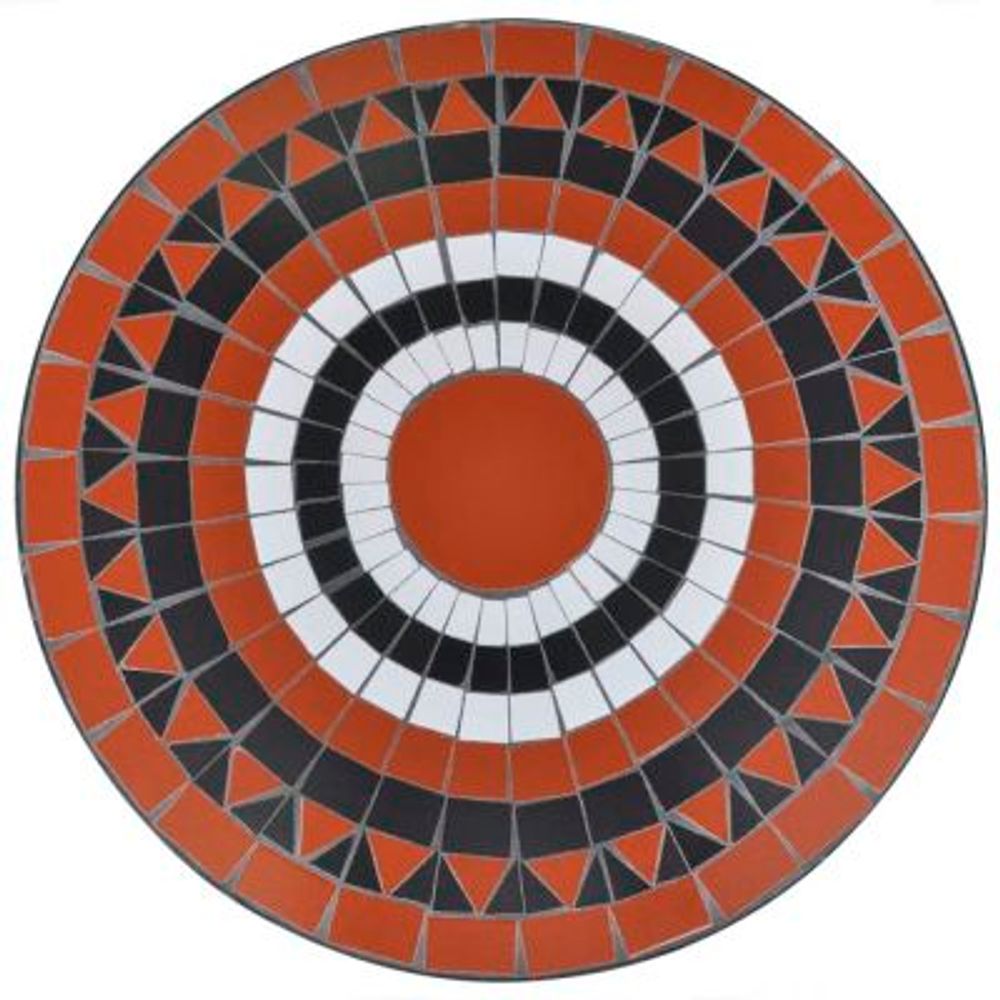 Bistrobord terrakotta og hvitt 60 cm mosaikk