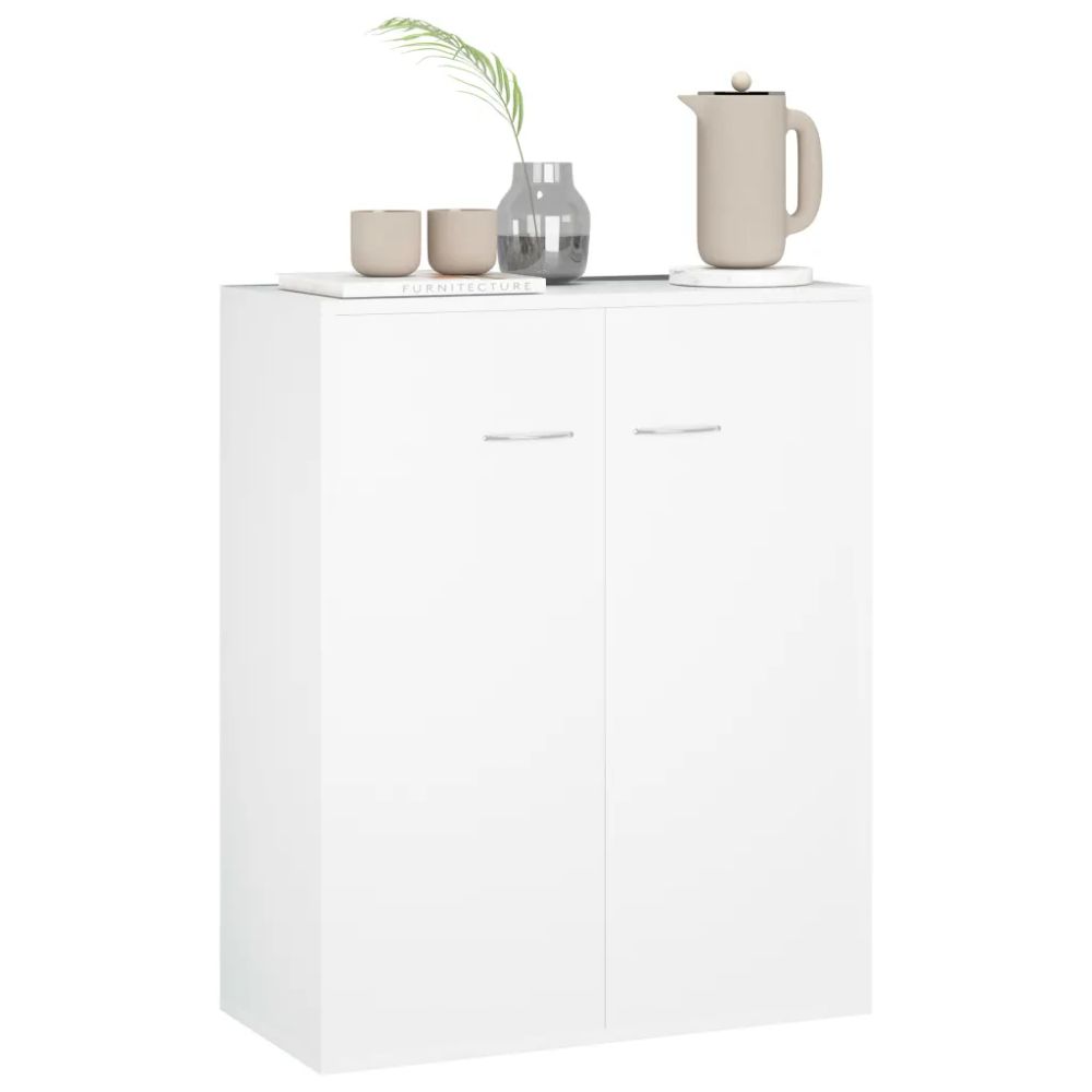 Skjenk hvit 60x30x75 cm sponplate