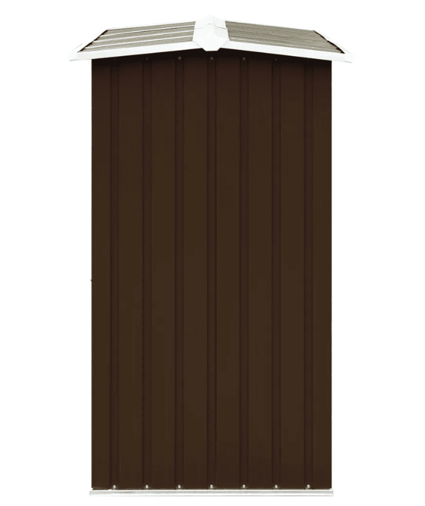 Vedskjul galvanisert stål 172x91x154 cm brun