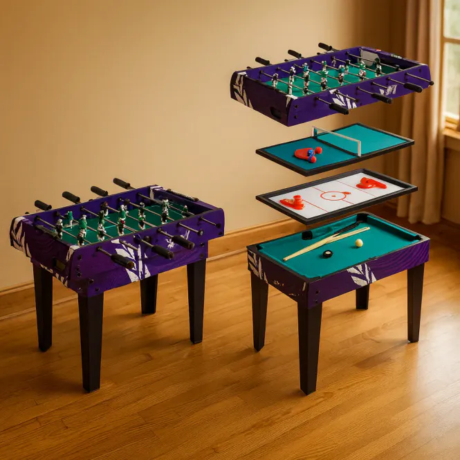 Hovedbilde 4 i 1 spillebord - airhockey, biljard, bordtennis og ...