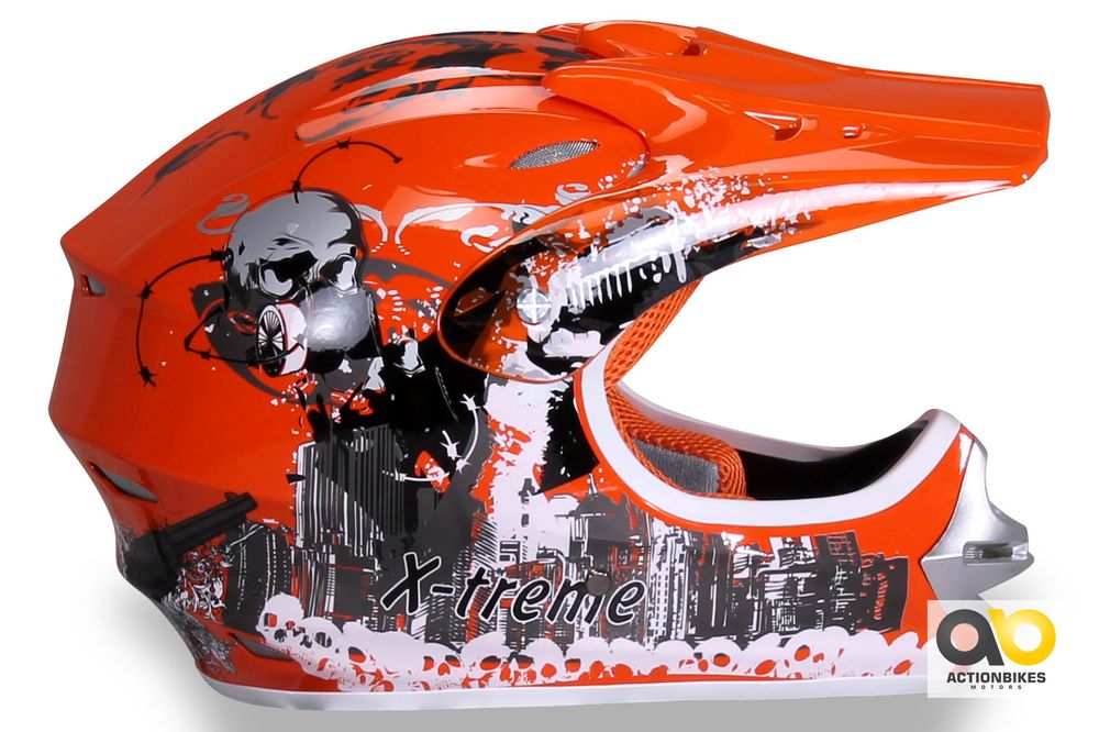 X-treme barnehjelm Cross - oransje