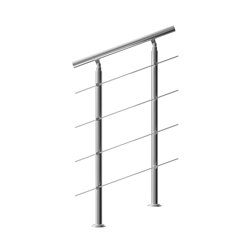 Trapperekkverk i edelstål 80cm 4 stag