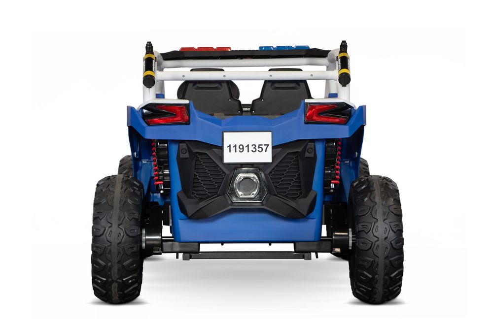 Elektrisk politi-UTV for barn 24V 2x200W 2-seter med blålys