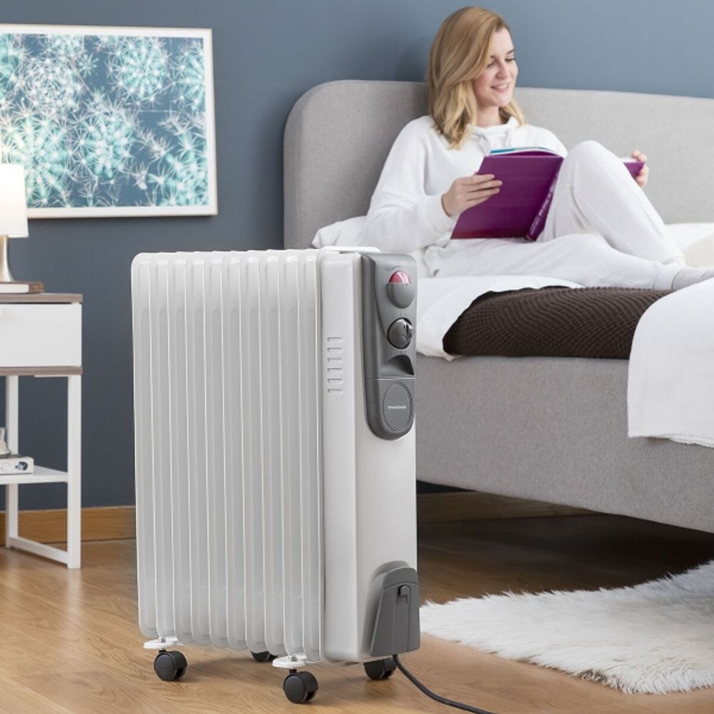 Oljeradiator med 11 varmekamre - 2500w