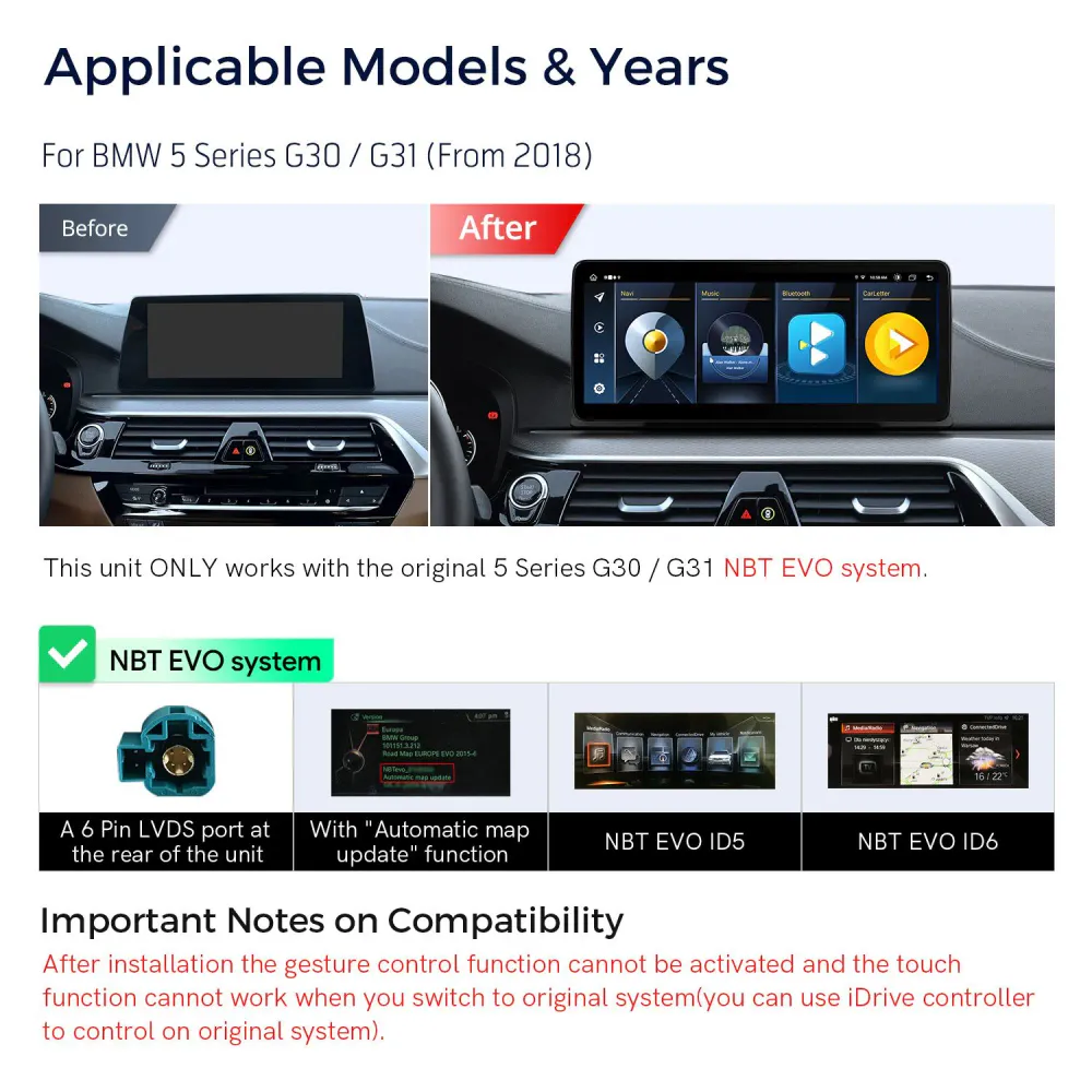 BMW 5 Series G30/G31 EVO Android 13 | 12,3