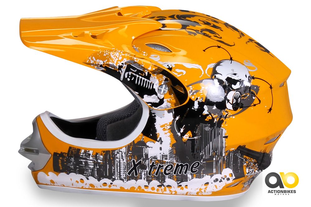 X-treme barnehjelm Cross - gul