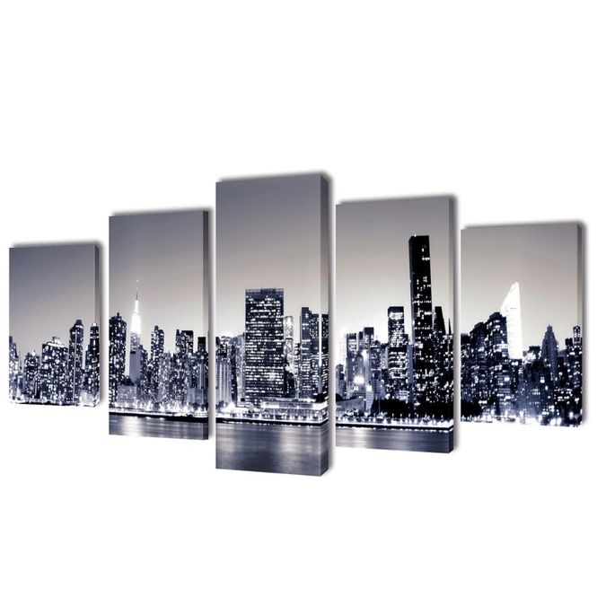 Hovedbilde Kanvas veggbilde 200 x 100 cm - Monokrom New York