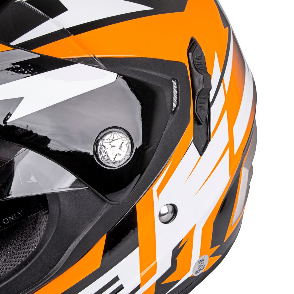 W-TEC Dualsport MC-hjelm Gul/Blå – Sikker og komfortabel