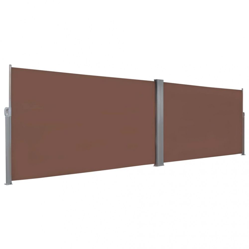 Sidemarkise dobbel 160x600 cm - brun