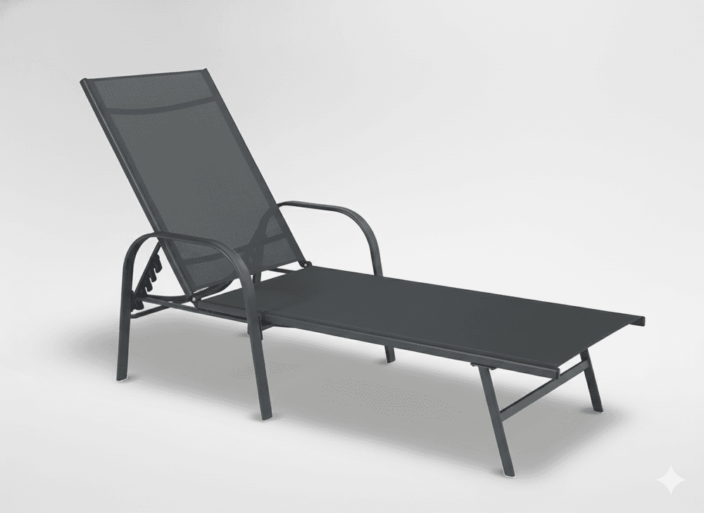 Solseng 195 × 69 × 94 cm - Mørkegrå