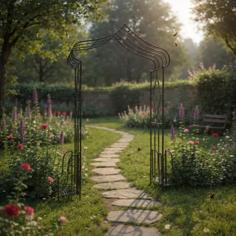 Hagepergola - 173 x 51 x 260 cm antikk bronse