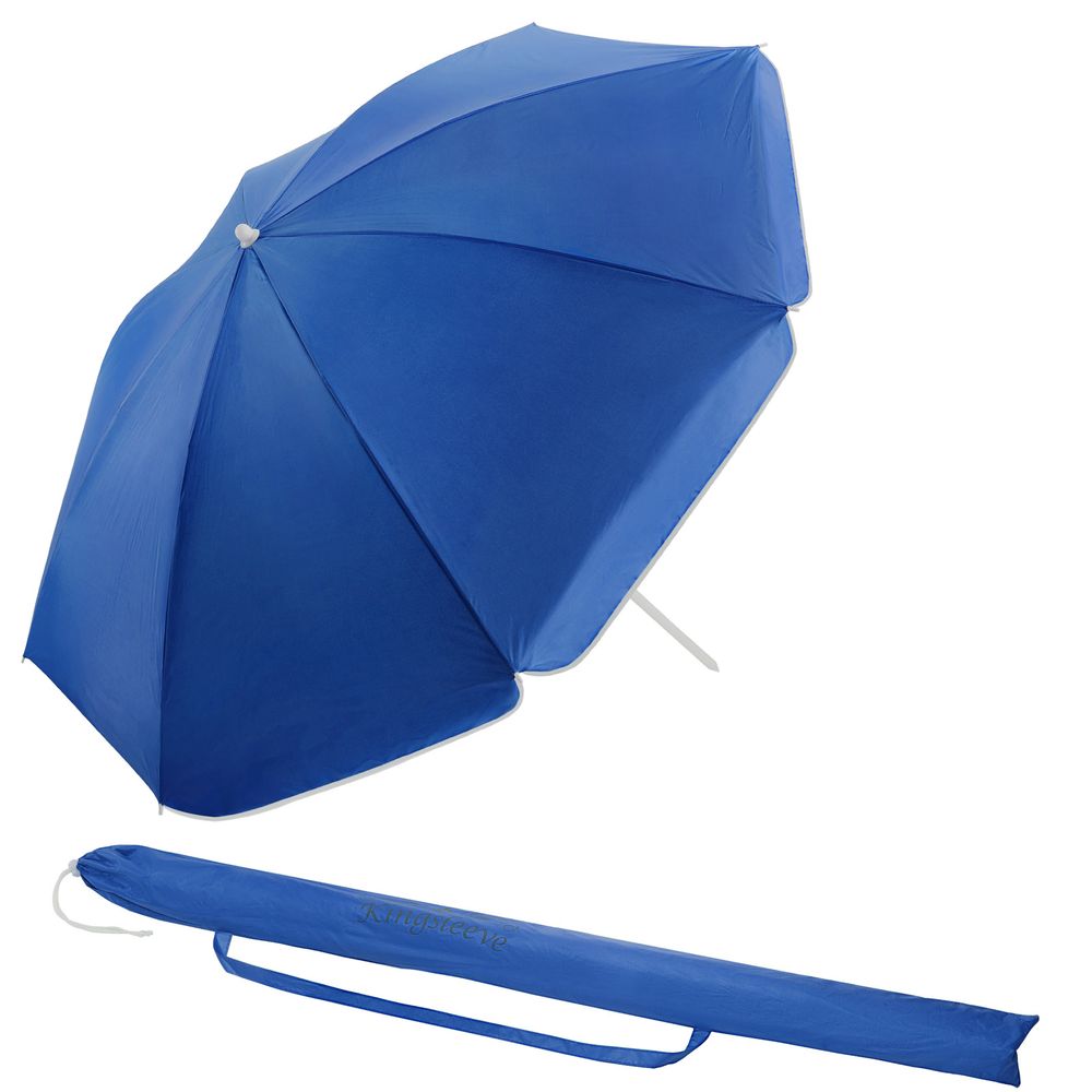 Strandparasoll KYPROS 180cm med vippefunksjon - blå