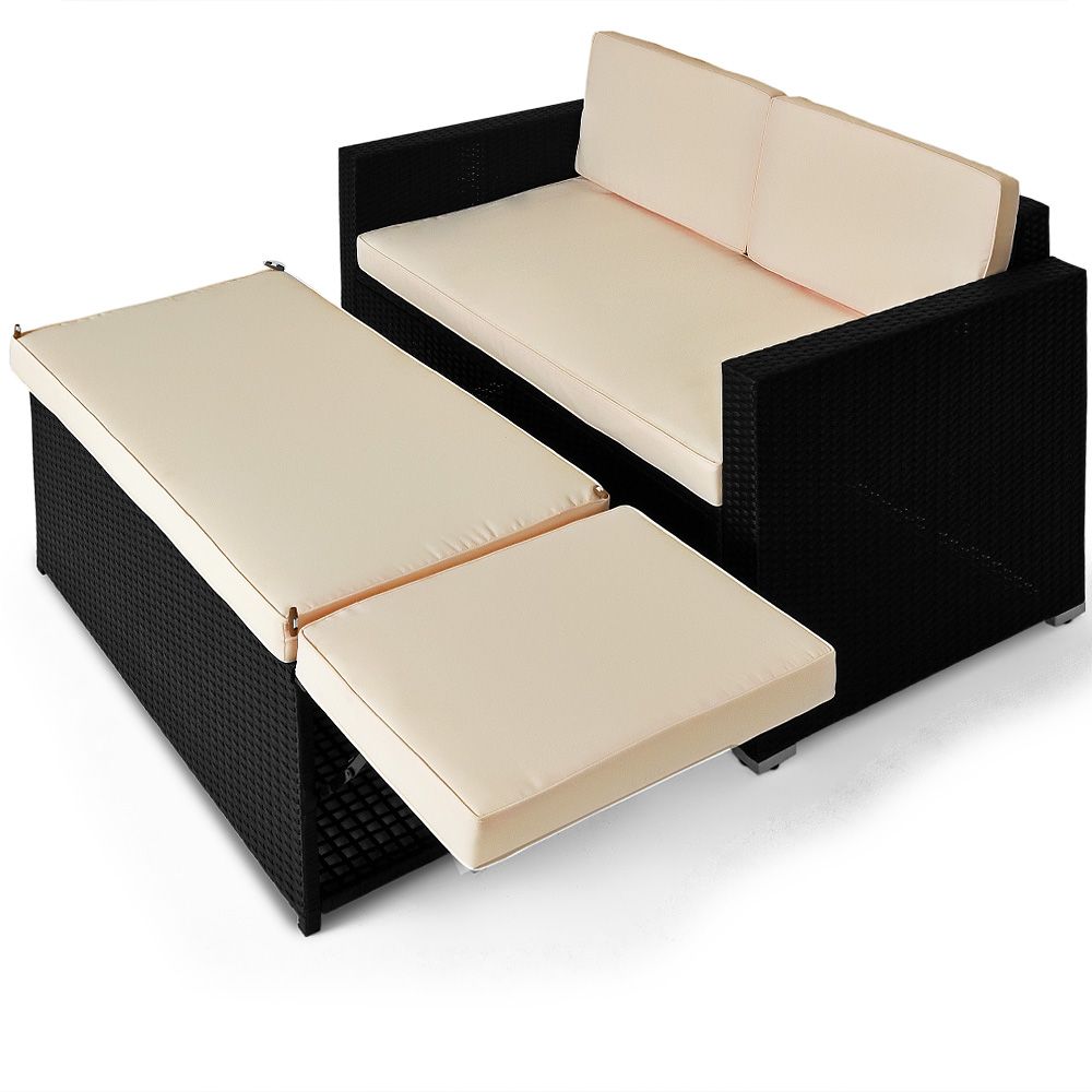 Polyrotting Sofa og solseng med oppbevaring
