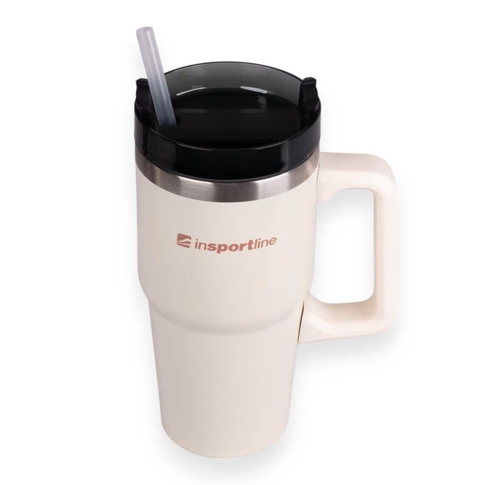 Isolert reisekopp Teasara 600 ml - beige/sort