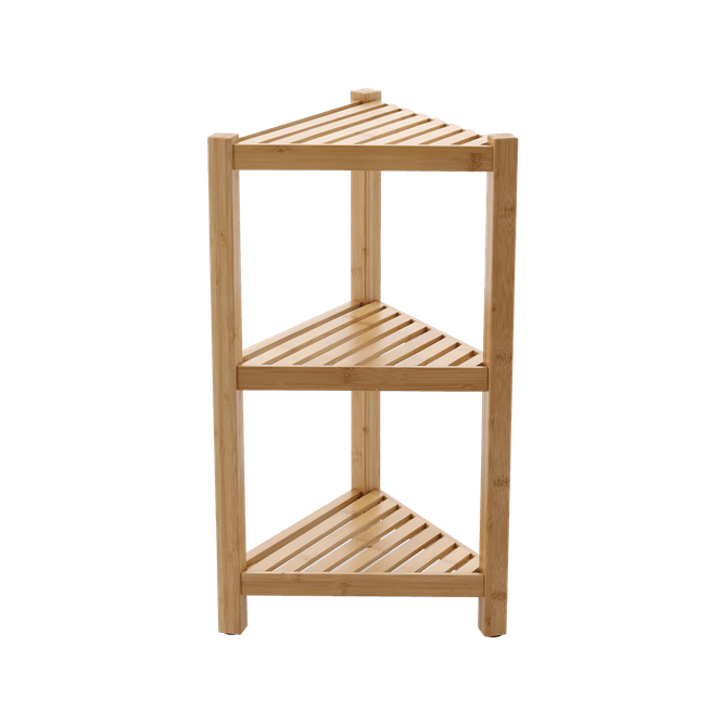 Hovedbilde Hjørnehylle i bambus 3 nivåer - 34x34x60 cm