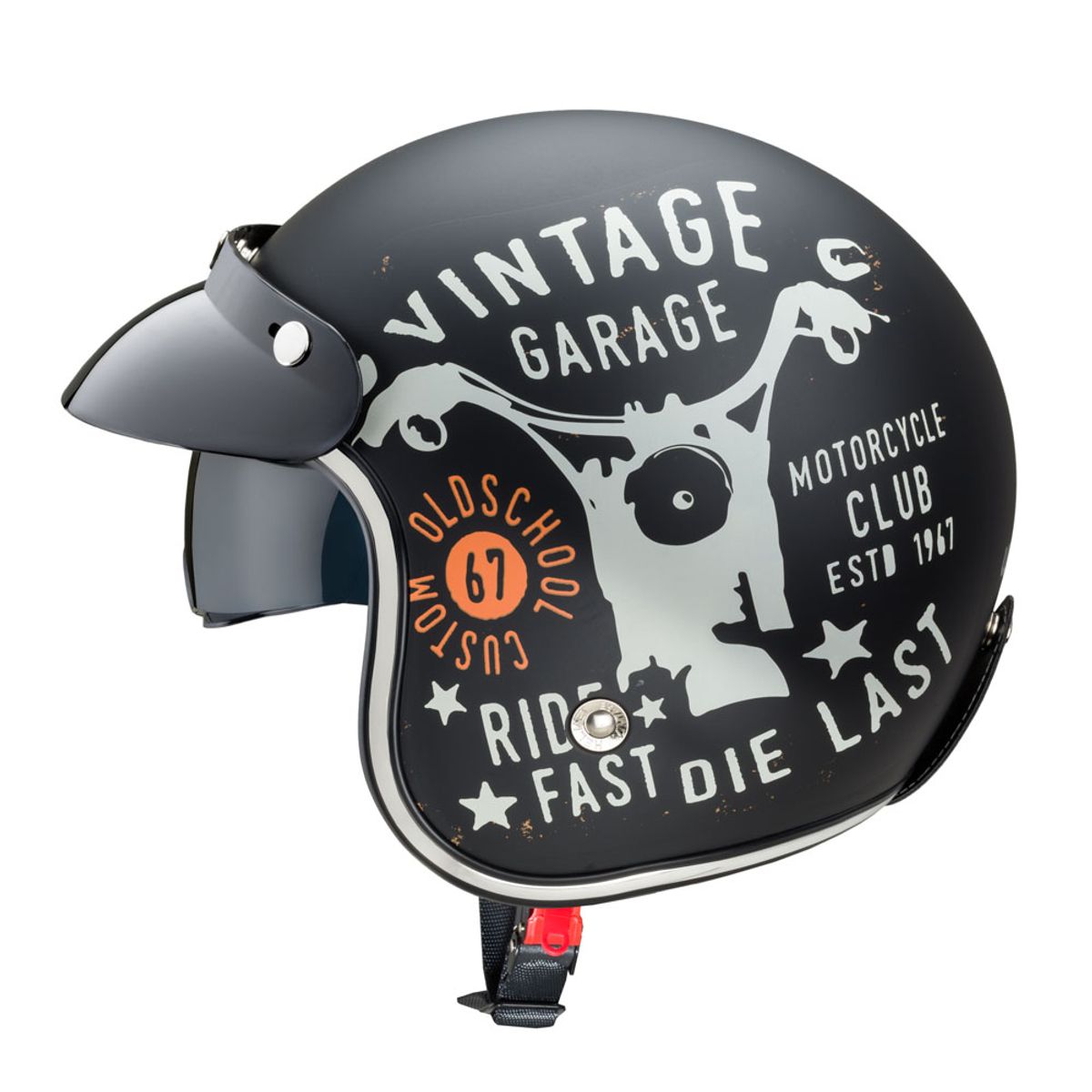 MC-hjelm W-TEC Café Racer - Vintage Garage