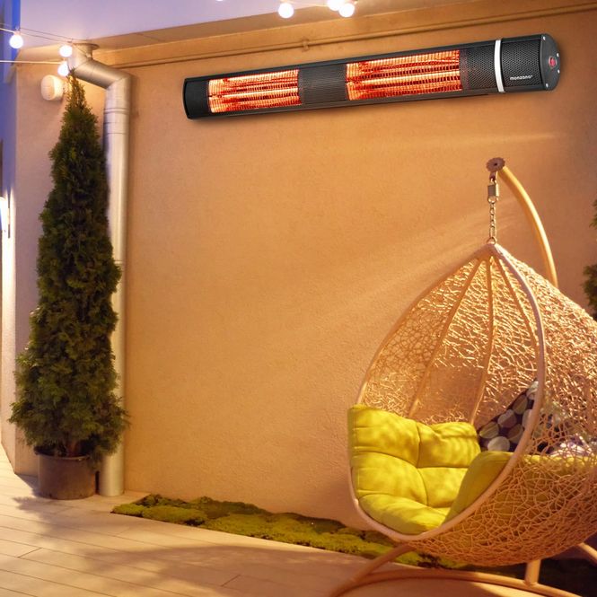 Hovedbilde Terrassevarmer til vegg 3000W - sort
