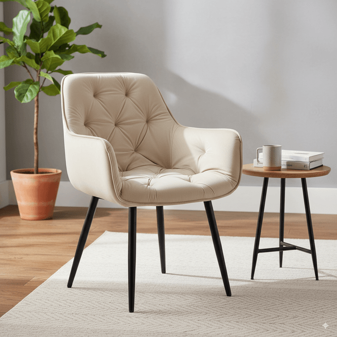 Hovedbilde Velurpolstret stol fargevalg - 2 stk