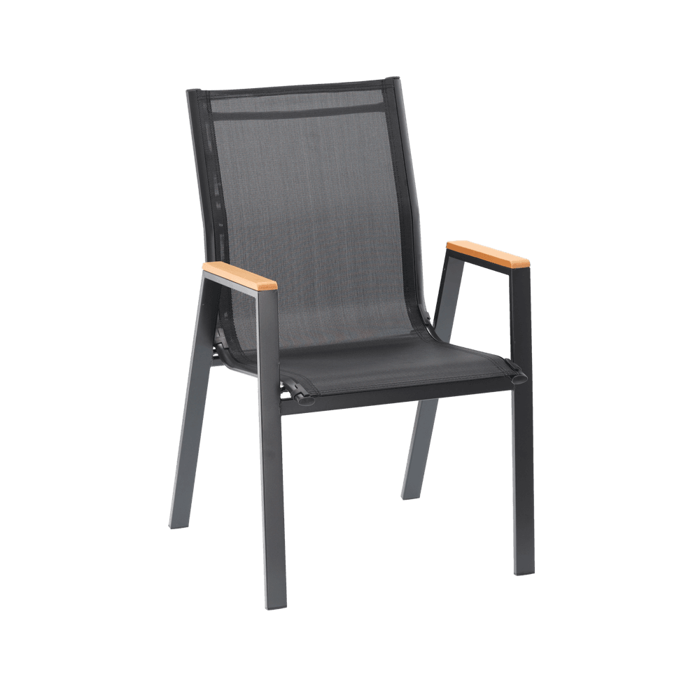 Stål hagestol Polywood 61 x 56 x 90 cm svart