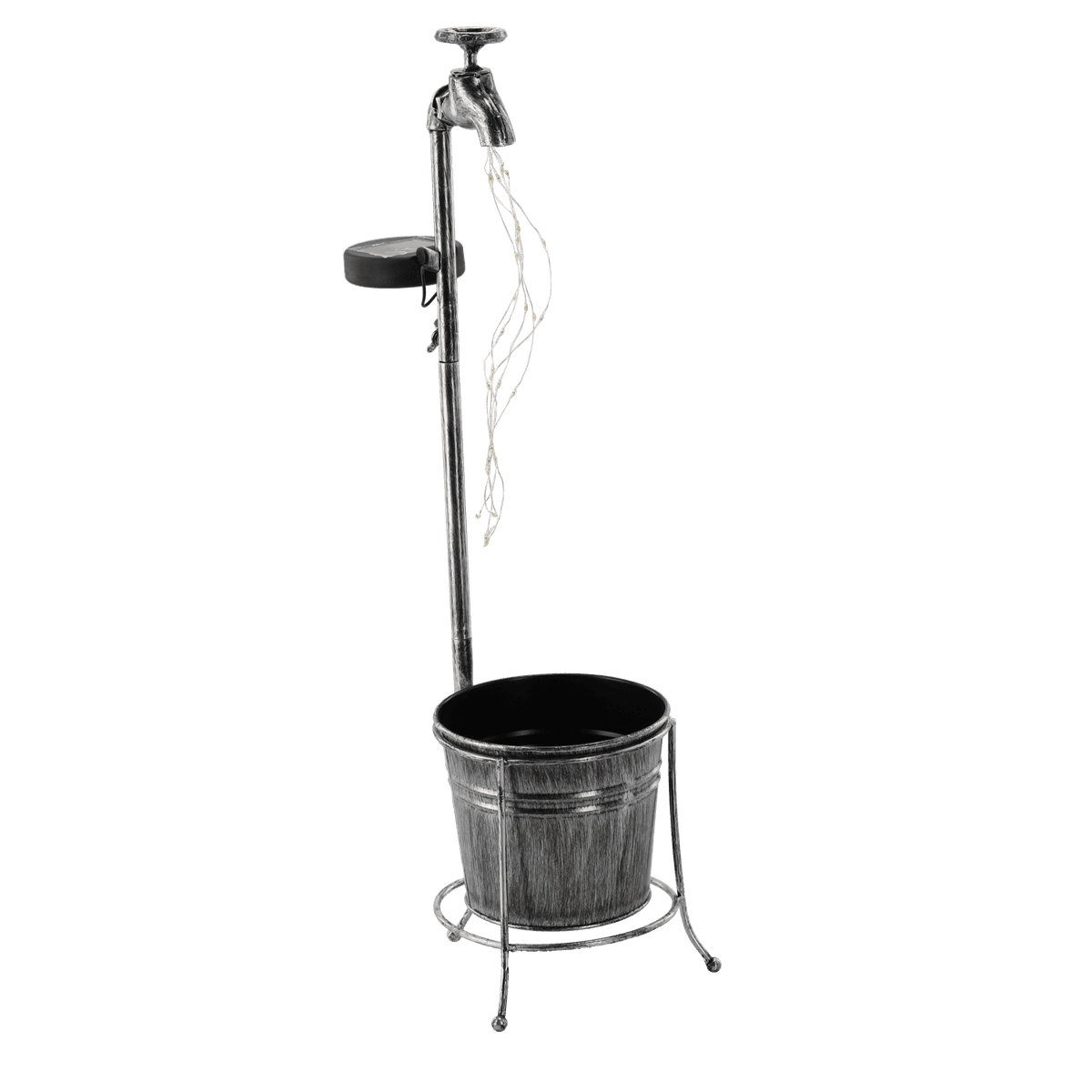 Solcelle fontene med kran og potte - LED