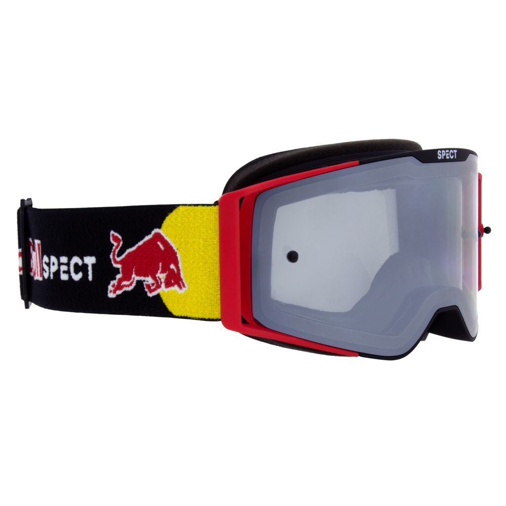 Red Bull SPECT Torp Motocrossbriller – Matt Sort/Rød / Sølv Speilglass