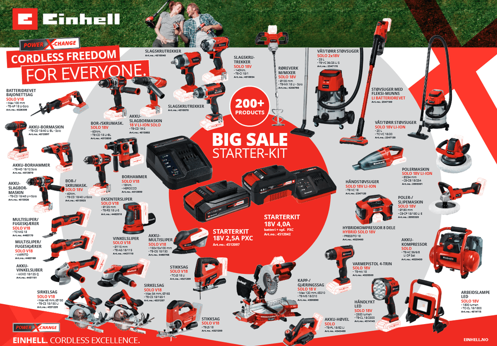 Einhell batteridrevet sirkelsag 18v Power x-change