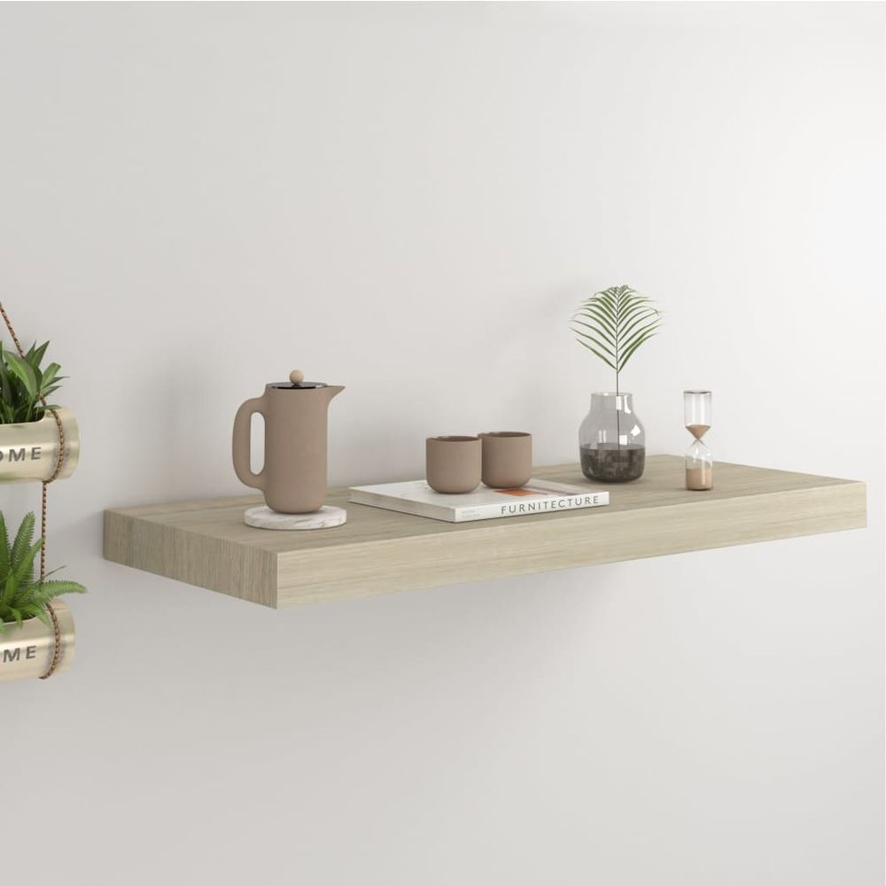 Flytende vegghylle eik 60x23,5x3,8 cm